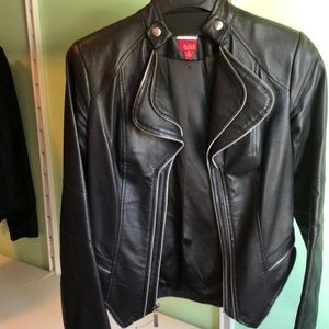 Unique Genuine Leather Jacket - Black